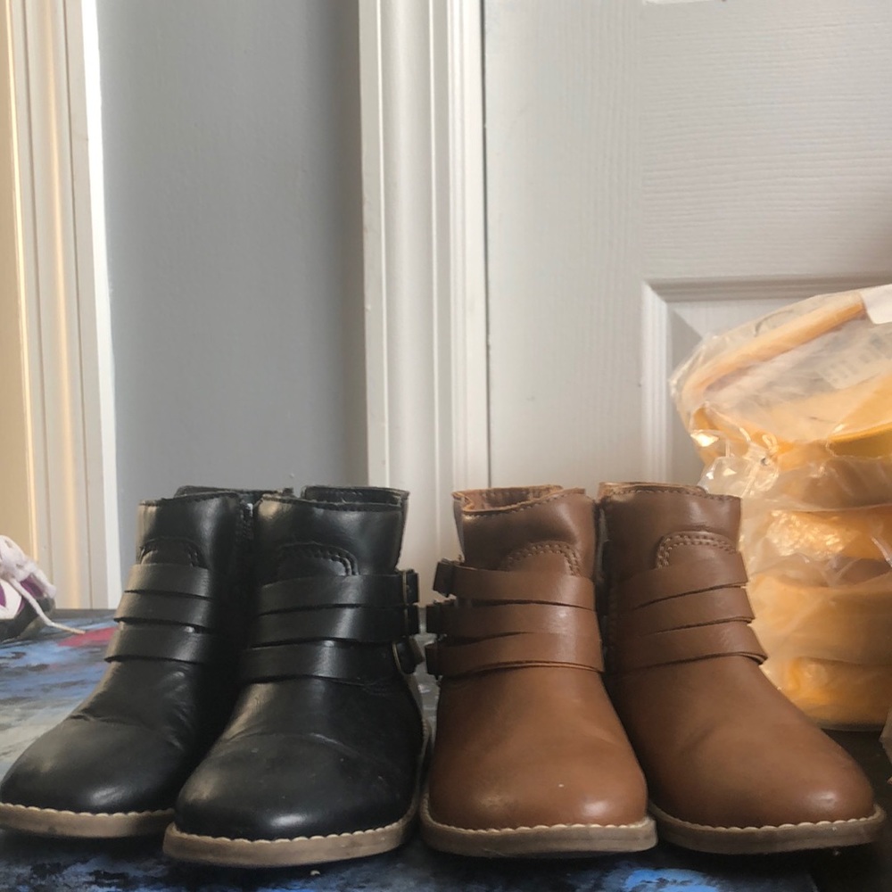 A Tan pair and a black pair